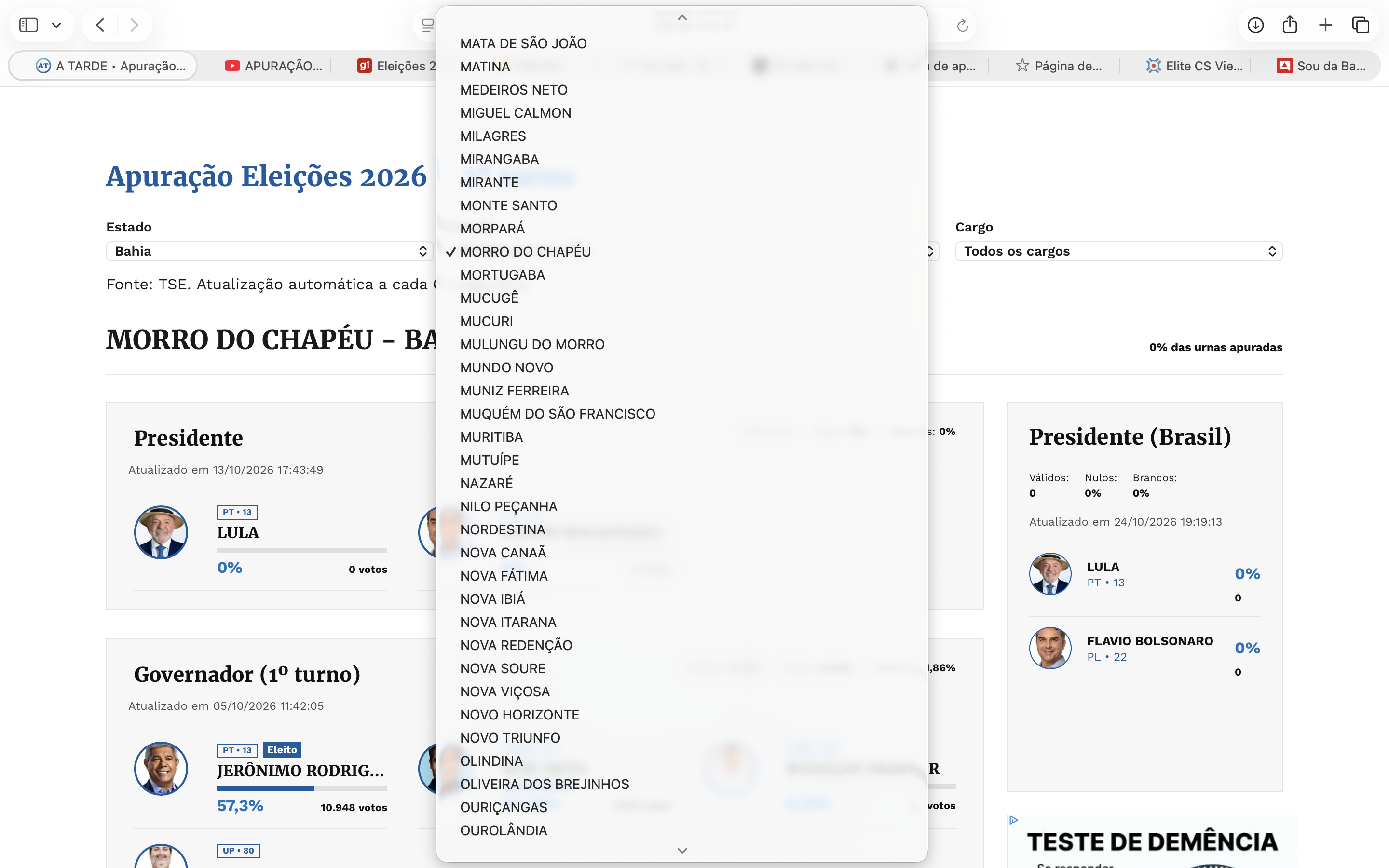 Saiba como acompanhar a apuração dos votos em todas as cidades do Brasil
