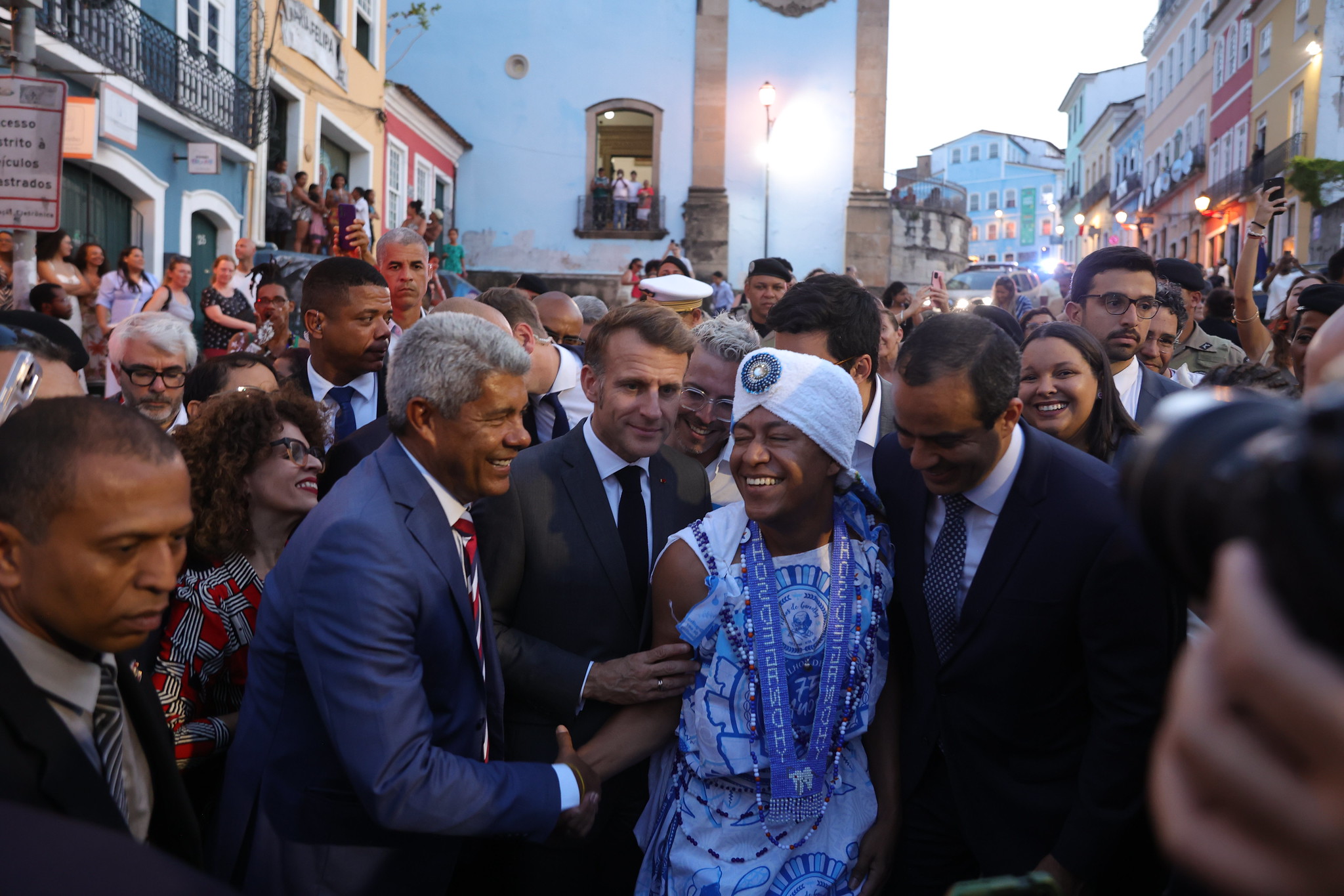 Presidente da França, Emmanuel Macron, em Salvador