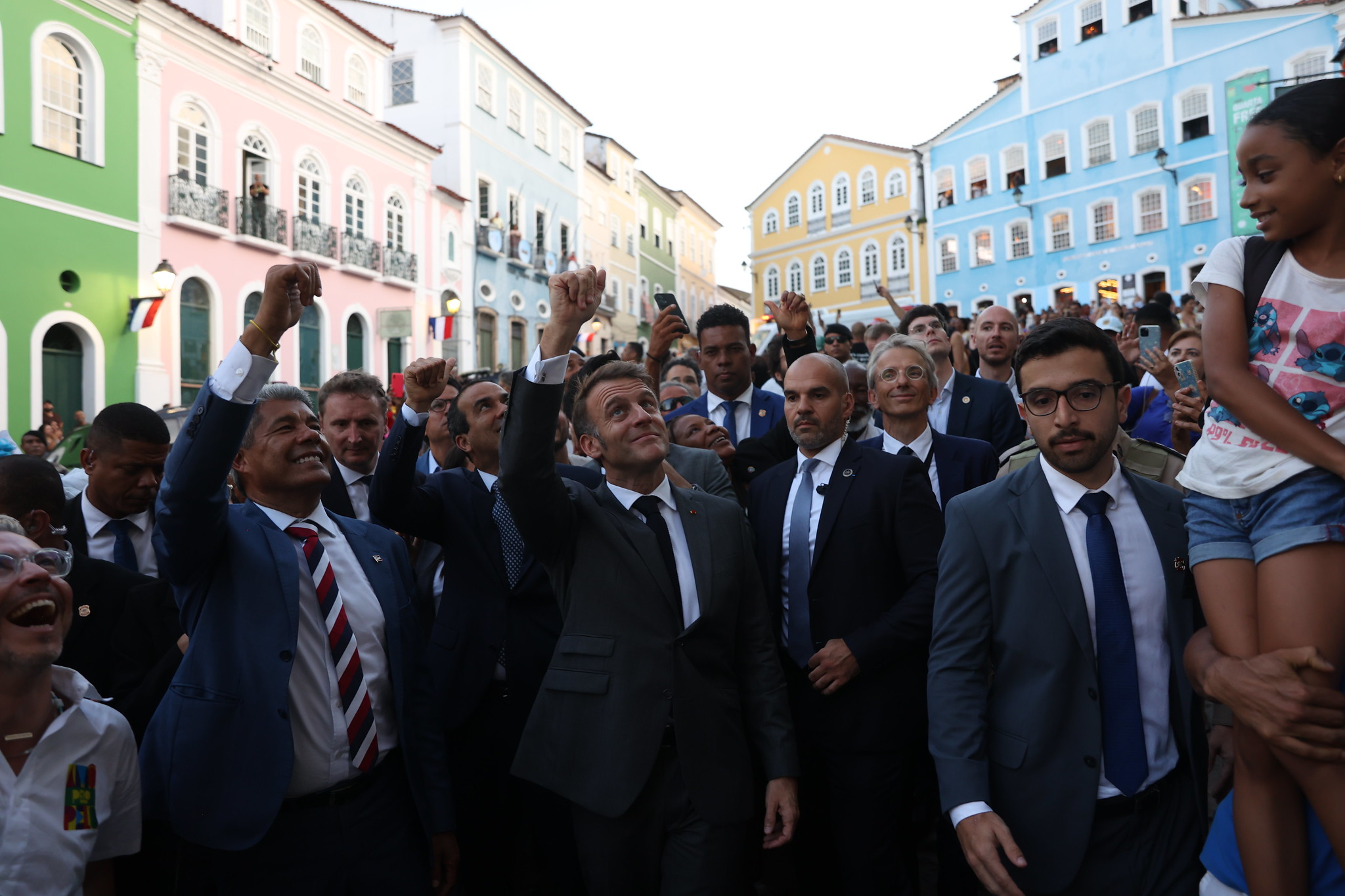 Presidente da França, Emmanuel Macron, em Salvador