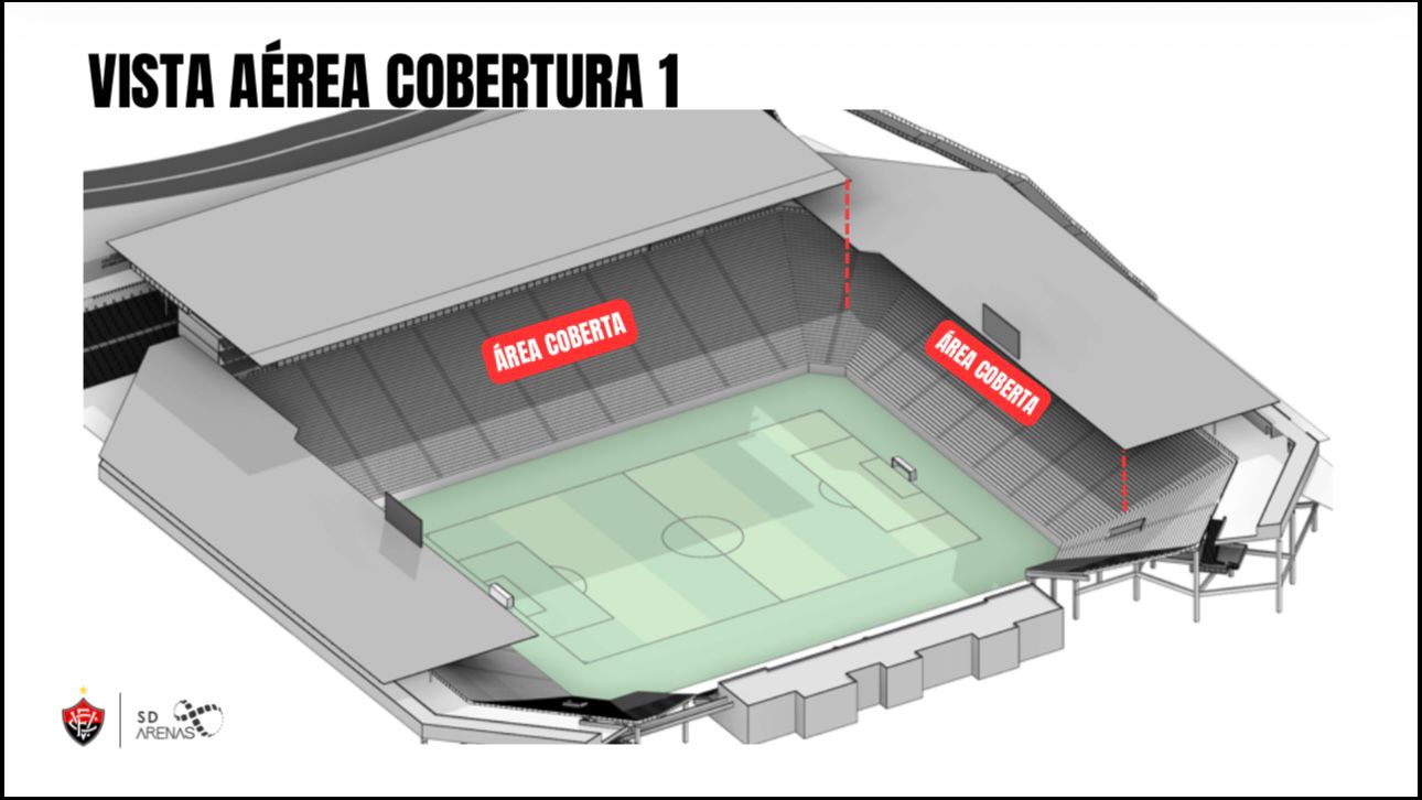 Arena Barradão terá cobertura nas arquibancadas? Vitória esclarece