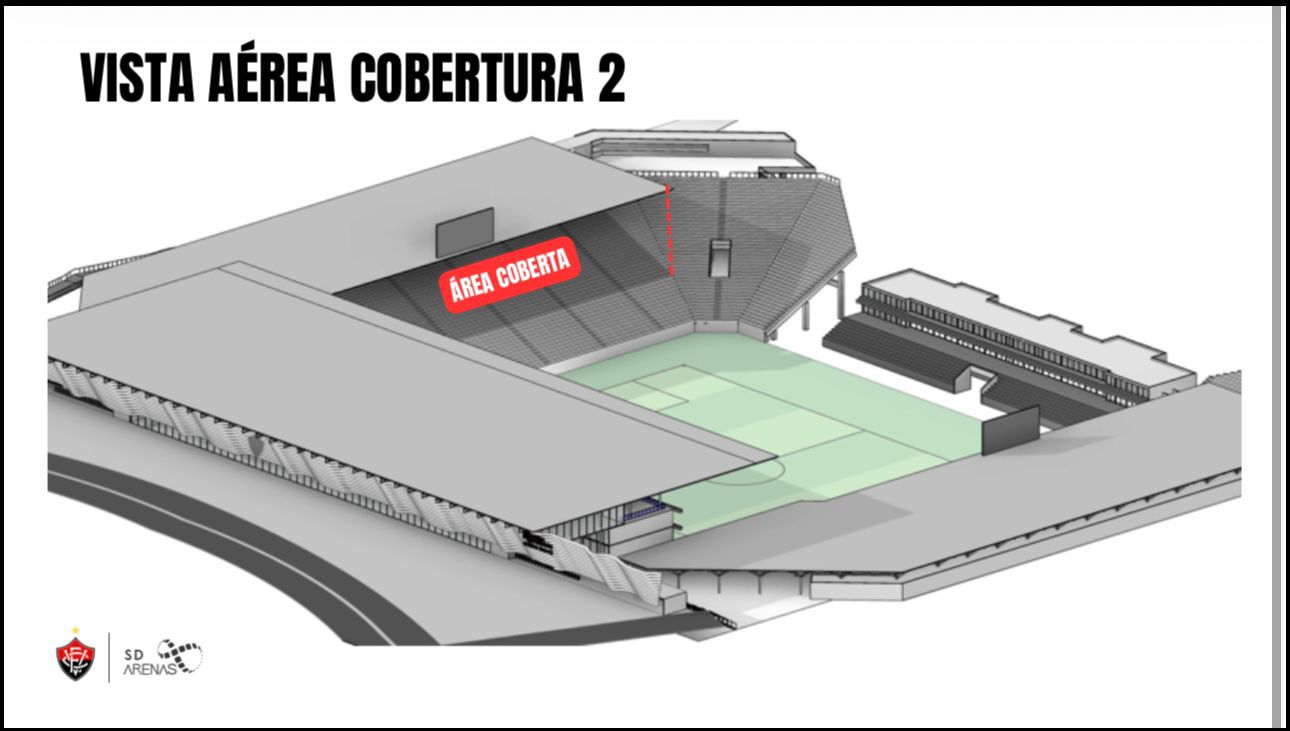 Arena Barradão terá cobertura nas arquibancadas? Vitória esclarece