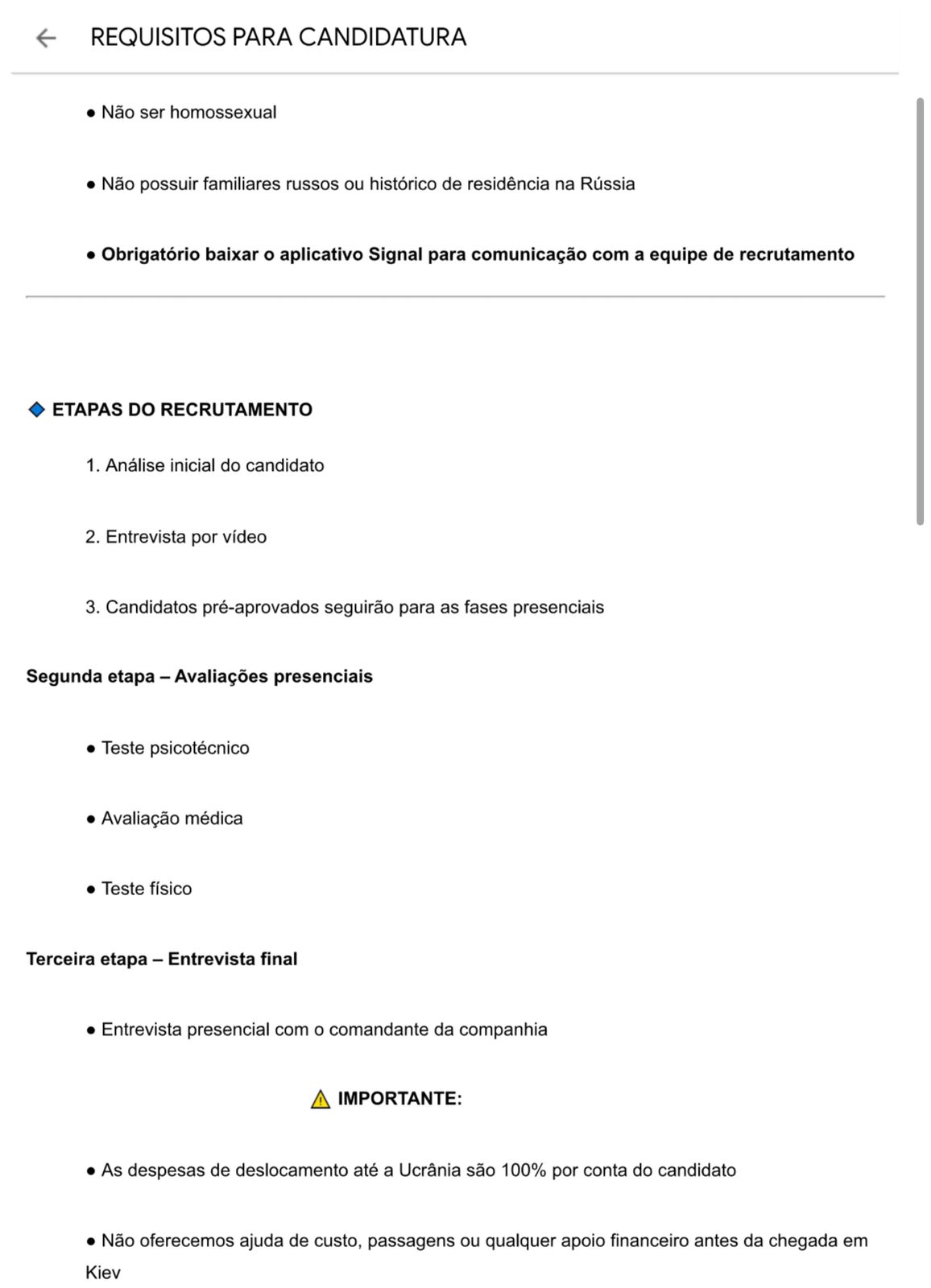 De Salvador ao Front: grupo promete altos salários para recrutar jovens à Ucrânia