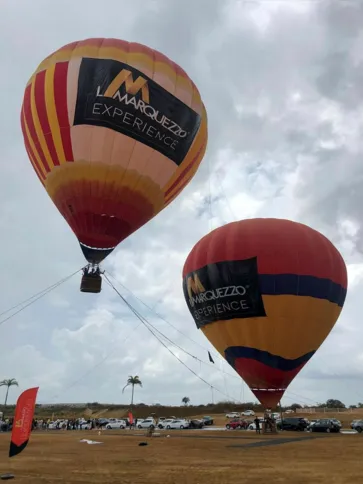 A LMarquezzo apostou em voos de balão para apresentar o Jardim Brasil, em Feira