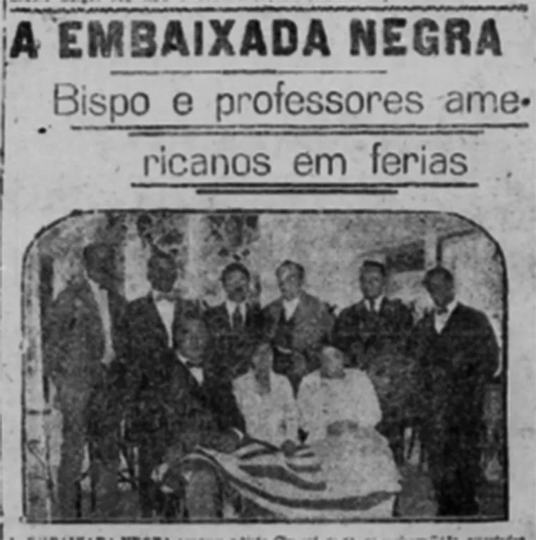Visita de lideranças das igrejas negras afro-americanas foi registrada pela edição de 19 de agosto de 1930