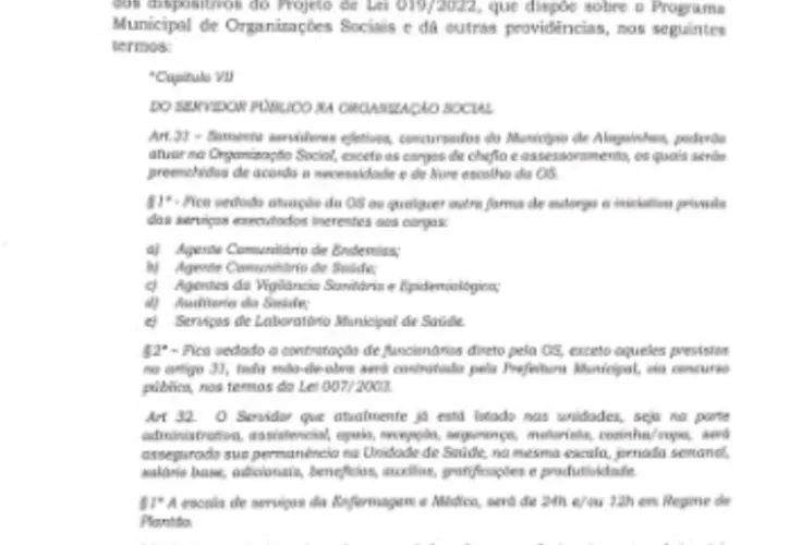 Imagem ilustrativa da imagem Alagoinhas: Denúncia aponta que prefeito quer "privatizar saúde"