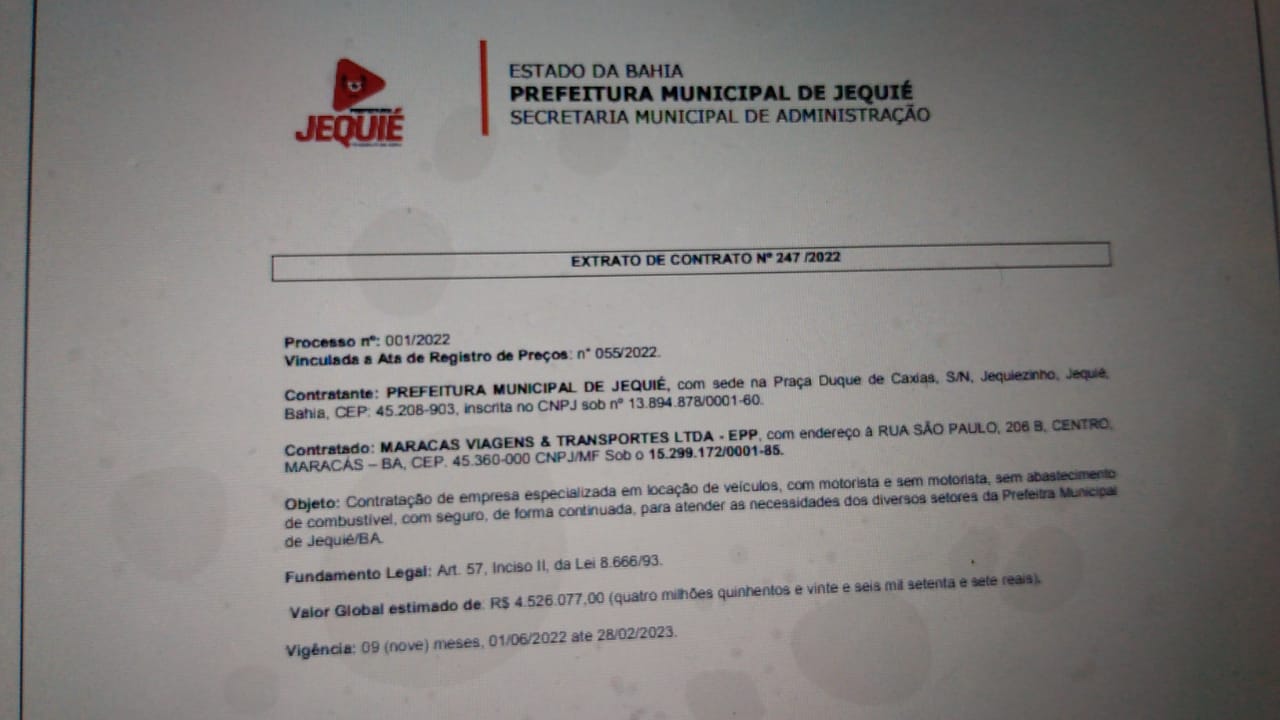 Imagem ilustrativa da imagem Prefeitura de Jequié contrata empresa de transportes por R$ 4 milhões