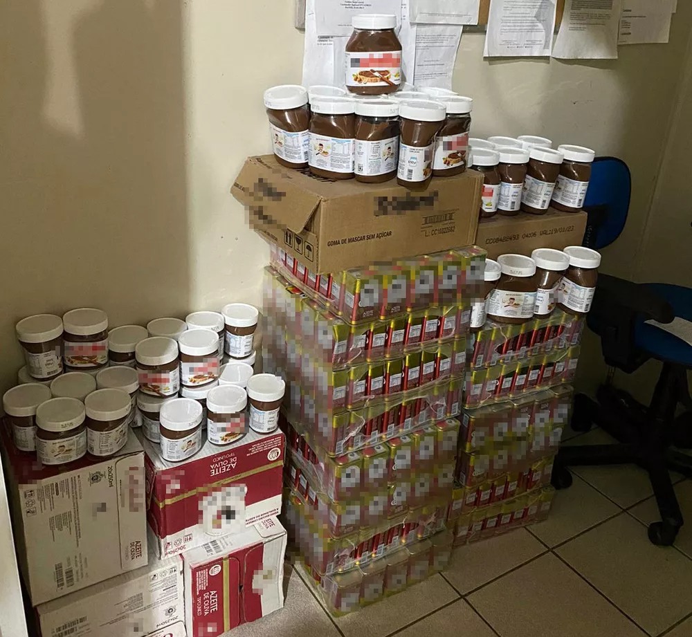 Câmeras de vigilância levaram a polícia até os produtos roubados