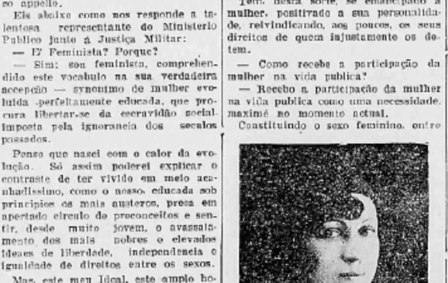 Hermelinda Paes teve perfil publicado na edição de A TARDE de 6 de abril de 1931