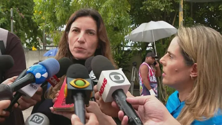 Delegada Bárbara Lomba, em entrevista na Delegacia da Mulher de São João de Meriti