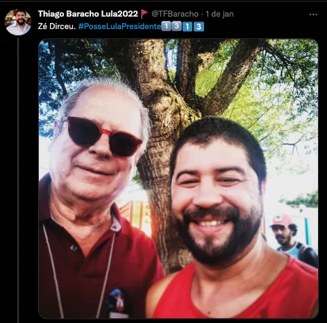 Dirceu com apoiador de Lula