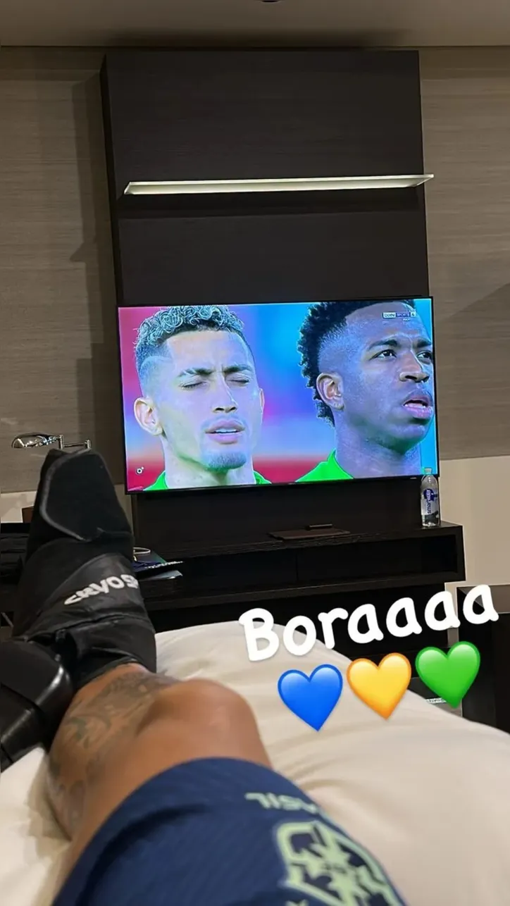 Imagem ilustrativa da imagem Vini Jr diz que Neymar teve "um pouco de febre" após lesão