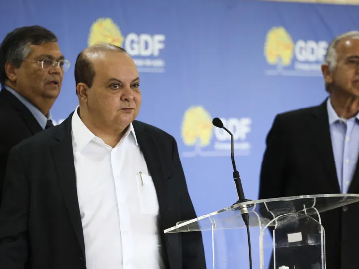 Governador do DF, Ibaneis Rocha em coletiva