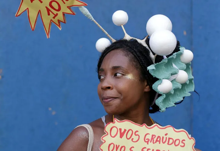 Em 2019, foliã no Banho de Mar a Fantasia, na Ladeira da Preguiça