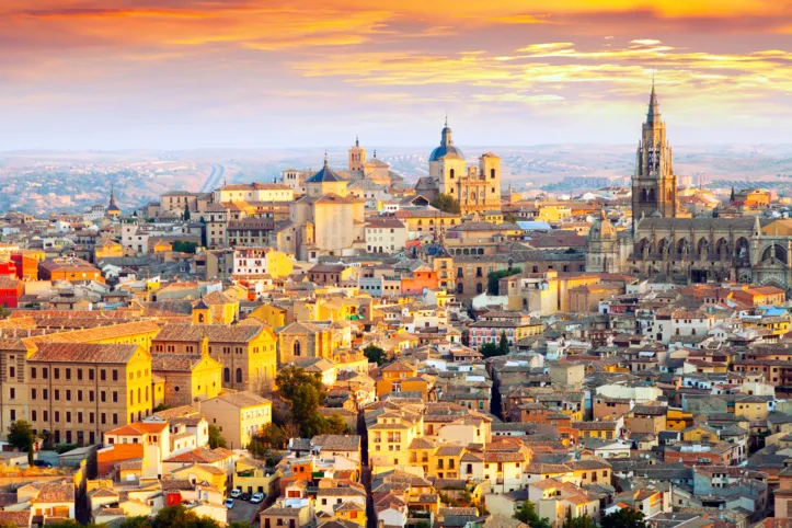 Dawn view of Toledo. Castile–La Mancha,  Spain