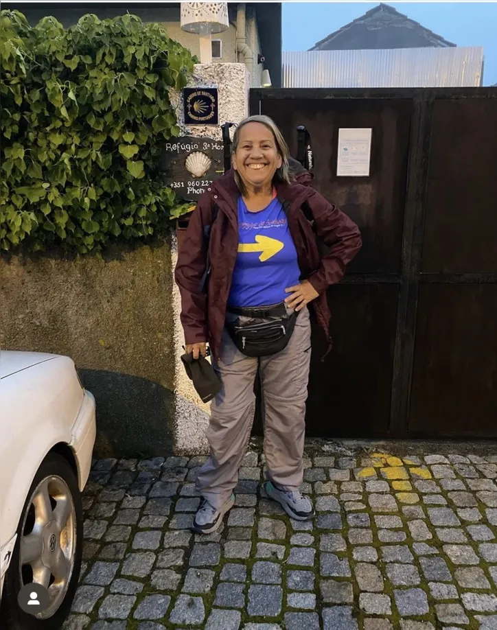 Pronta pra dar o primeiro passo, dos 253 km do Caminho de Santiago de Compostela