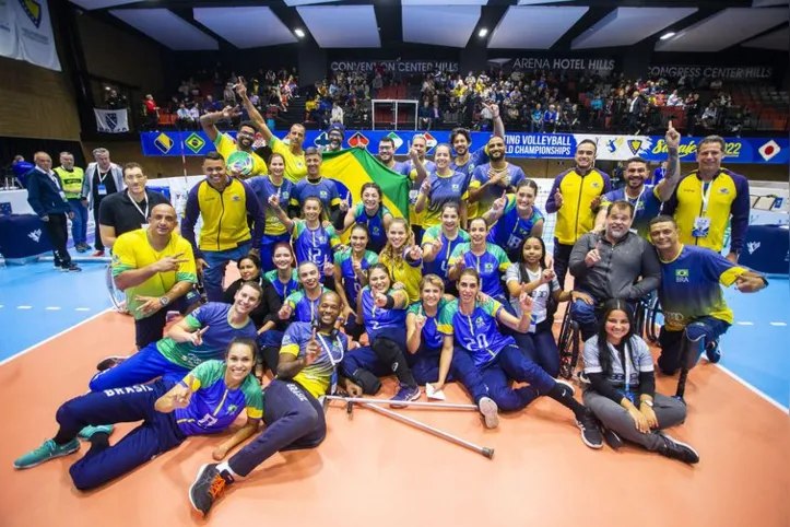 Seleção de vôlei sentado garantiu vaga em Paris após conquistar Mundial