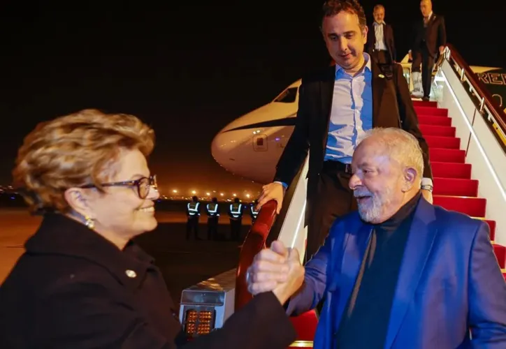 Dilma Rousseff recebeu a comitiva do presidente