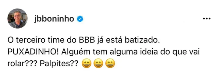 Imagem ilustrativa da imagem Além de 'Pipoca' e 'Camarote', BBB 24 terá novo grupo; saiba qual