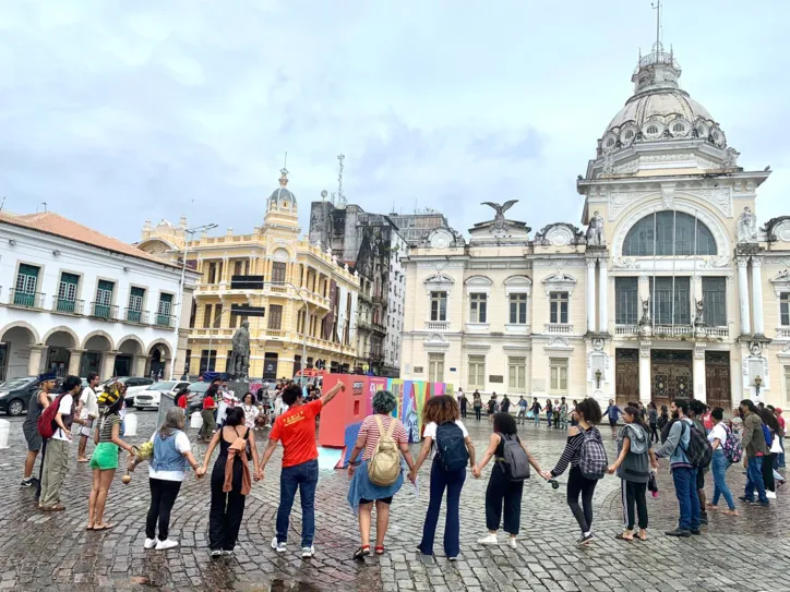 Imagem ilustrativa da imagem Indígenas protestam contra o Marco Temporal em Salvador