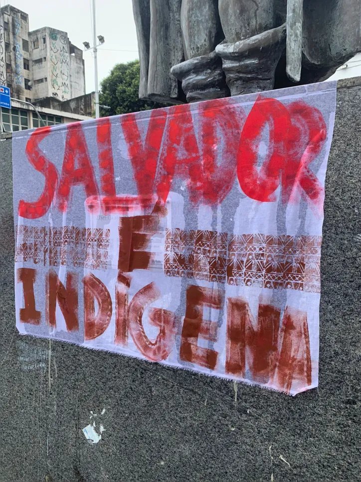 Imagem ilustrativa da imagem Indígenas protestam contra o Marco Temporal em Salvador