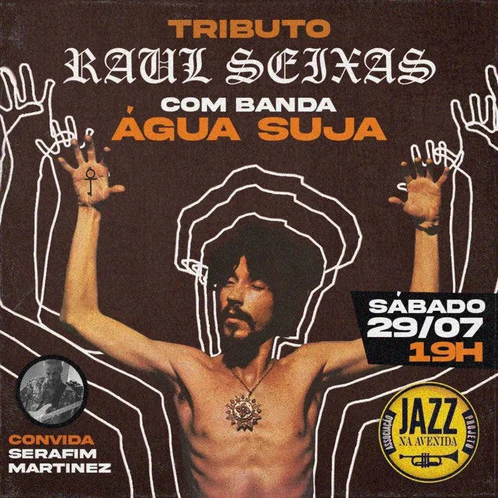 Imagem ilustrativa da imagem Jazz na Avenida recebe banda Água Suja com tributo a Raul Seixas