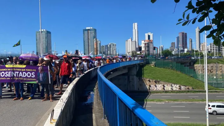 Protesto reuniu número grande de servidores