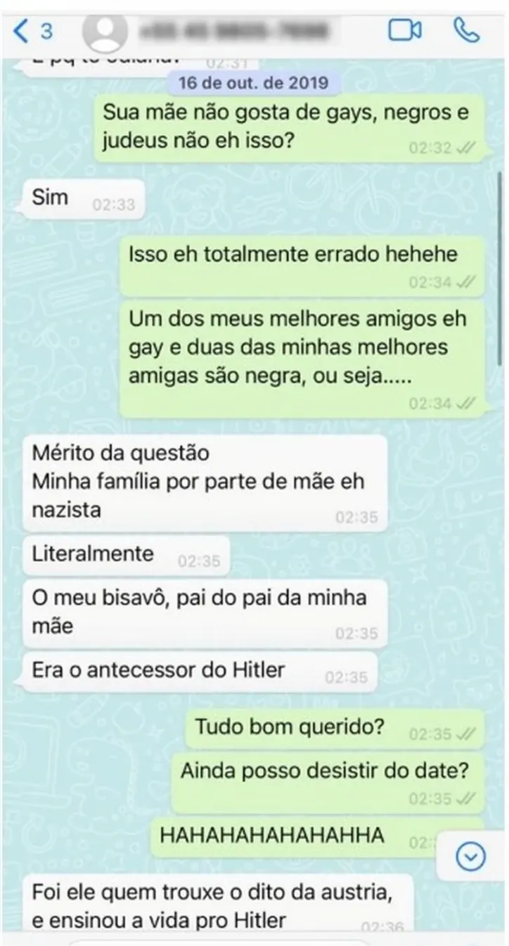 Imagem ilustrativa da imagem Thiago Wild revelou passado nazista de sua família a ex-esposa