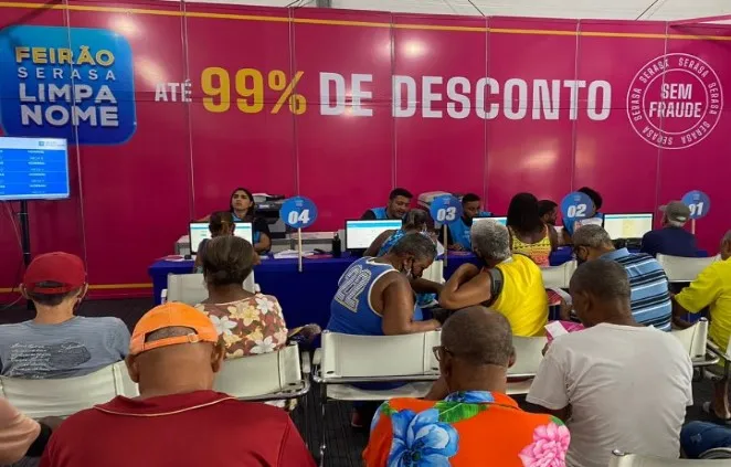 Anualmente a empresa realiza o feir&atilde;o 'Serasa Limpa Nome' com descontos de at&eacute; 99%