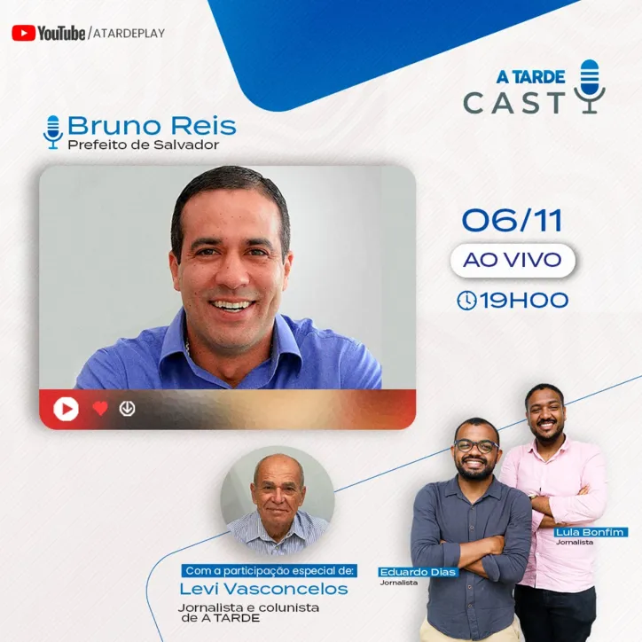 Imagem ilustrativa da imagem A TARDE Cast estreia nesta segunda-feira com o prefeito Bruno Reis