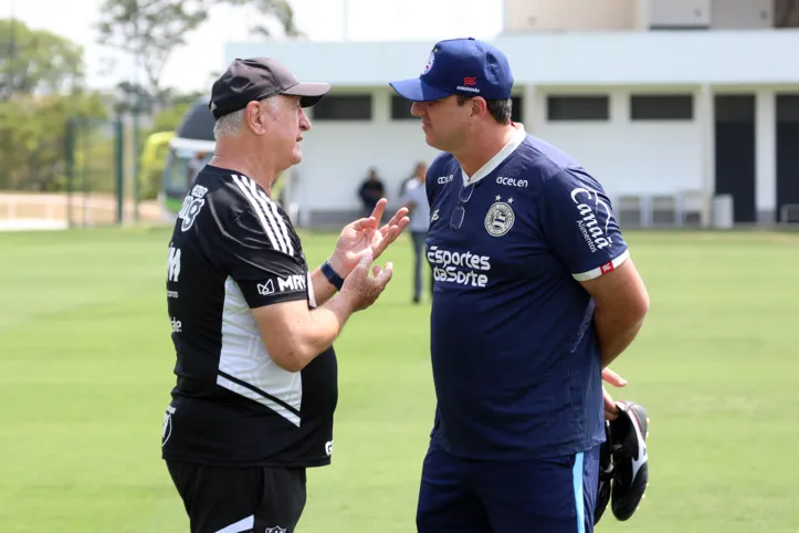 Encontro entre Ceni e Felipão, no CT do Atlético Mineiro