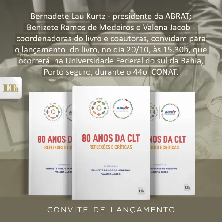 Haverá o lançamento de 80 anos da CLT