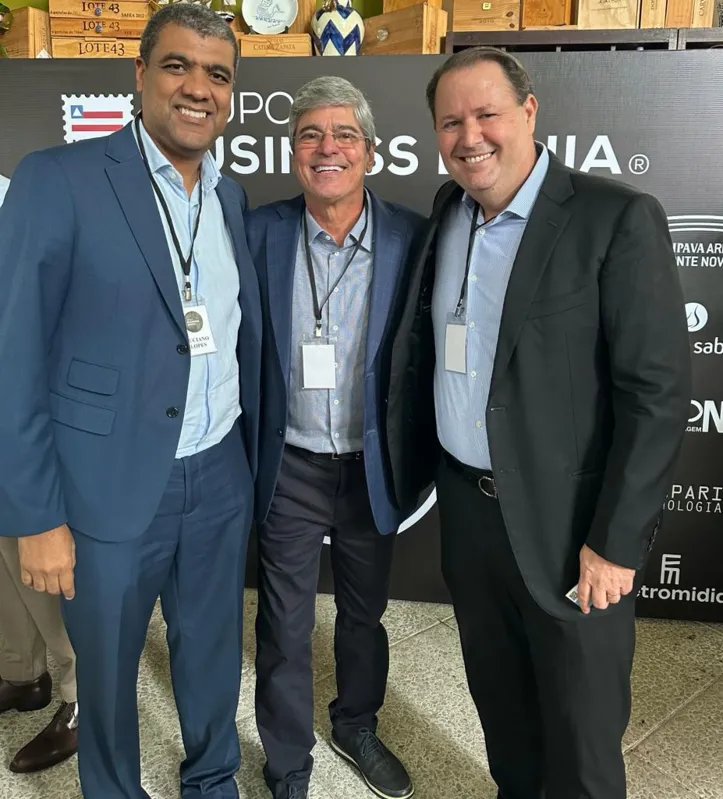 Luciano Lopes, presidente ABIH, Carlos Falcão e Mário Dantas, presidente do Lide Ba