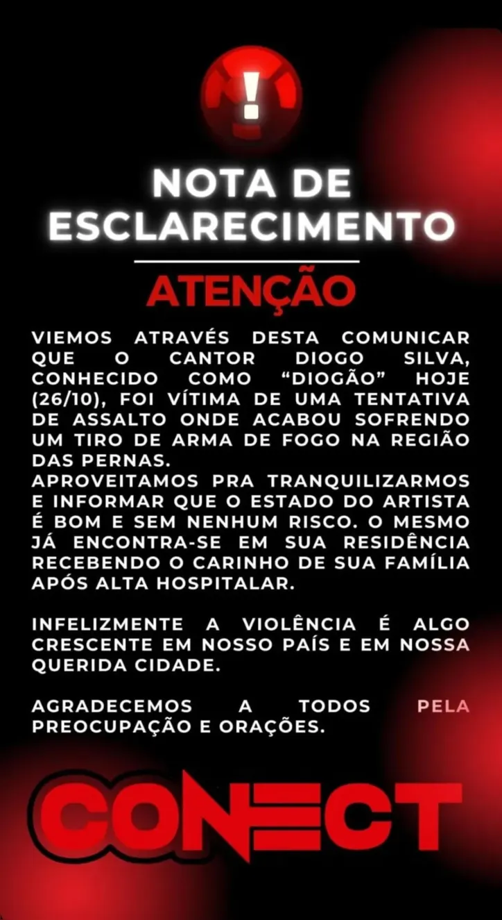 Comunicado oficial da banda