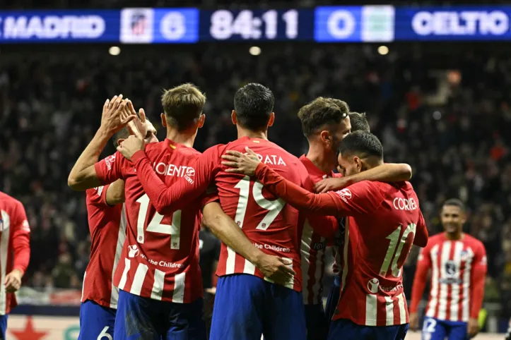 Atlético Madrid comemora goleada