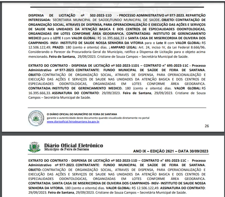 Imagem ilustrativa da imagem Prefeitura firma contratos de quase R$ 30 milhões com institutos
