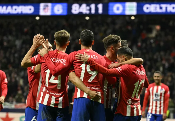 Atlético Madrid comemora goleada