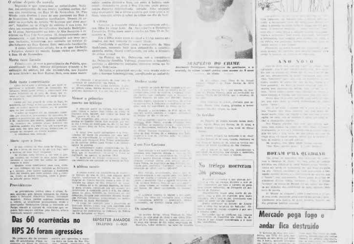 Capa da edição do dia 03 de janeiro de 1972