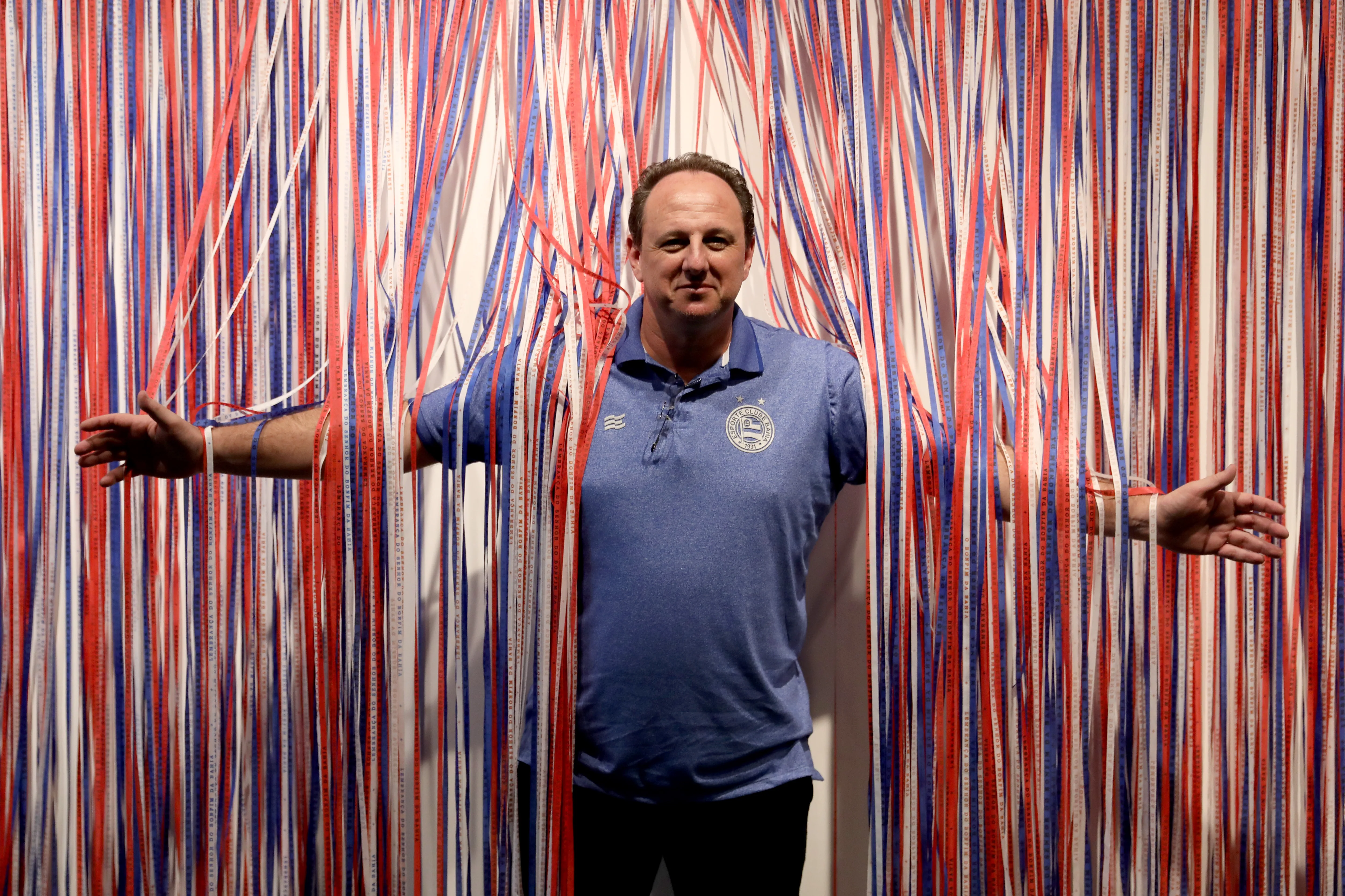 Rogério Ceni em visita ao museu do Bahia, em sua apresentação