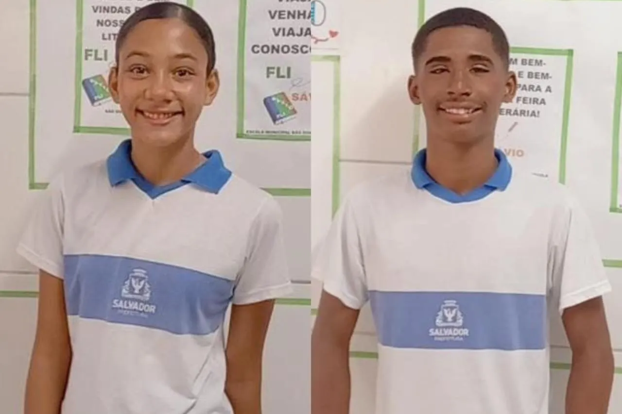 Yasmin Coelho da Silva e Marcos Roberto Vilas Boas da Silva são alunos da Escola Municipal São Domingos Savio aprovados no IFBA
