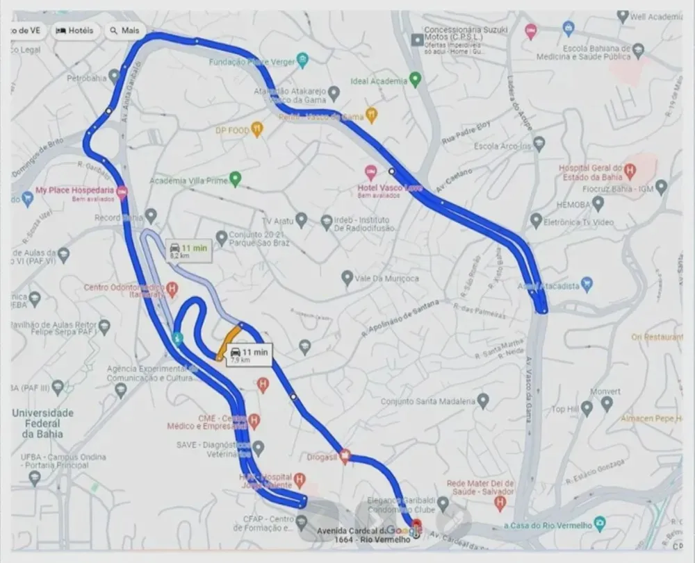 Imagem ilustrativa da imagem Veja trajeto de assassino após matar dentista em Salvador