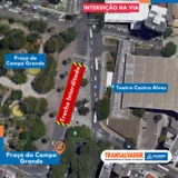 Imagem ilustrativa da imagem Trecho da Praça do Campo Grande será interditado para obras