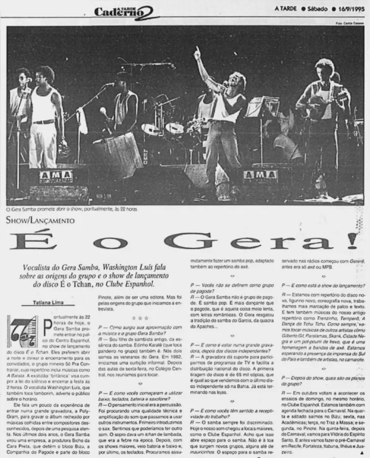 Imagem ilustrativa da imagem Fãs celebram 30 anos de “É O Tchan” e show em Salvador: “meu momento”