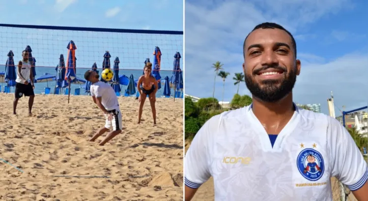 Eduardo Santos já colhe os frutos da atividade física na praia