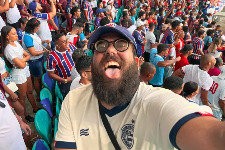 Matheus Barbaço em jogo do Bahia na Arena Fonte Nova