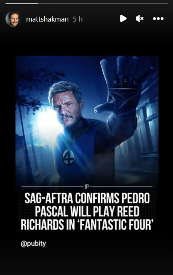 Imagem ilustrativa da imagem Pedro Pascal é confirmado como Sr. Fantástico no MCU