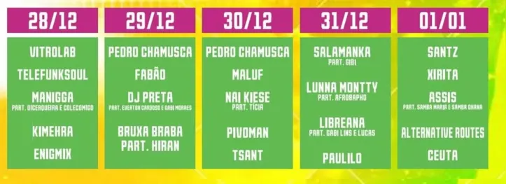 Imagem ilustrativa da imagem Programação: confira ordem dos shows no Festival Virada Salvador