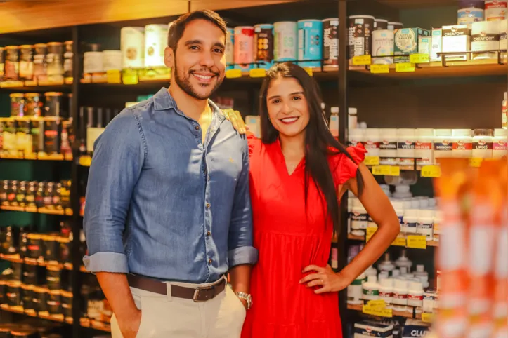 Os nutricionistas Luane Fagundes e Haroldo Lordello Filho