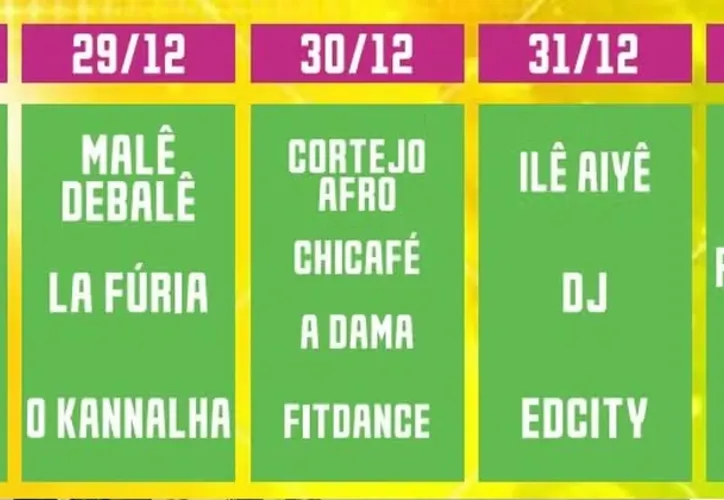 Imagem ilustrativa da imagem Programação: confira ordem dos shows no Festival Virada Salvador