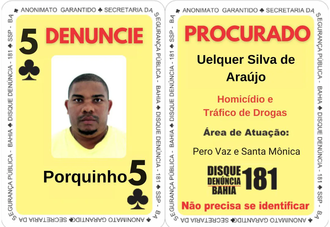 Uelquer Silva de Raújo, conhecido como Porquinho, é o novo "Seis de Paus".