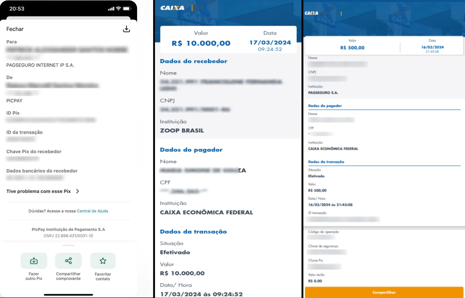 Atrav&eacute;s dos dados dos comprovantes de PIX que as v&iacute;timas cederam, Portal A TARDE iniciou investiga&ccedil;&atilde;o.
